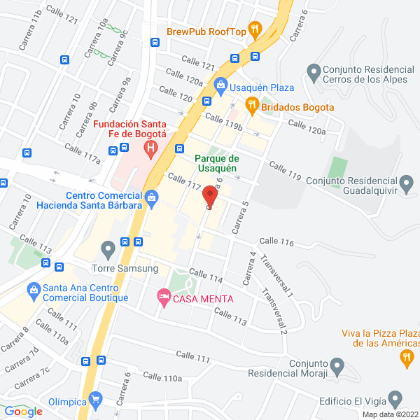 Map of Tienda Del Barrio Usaquen S.A.S.
