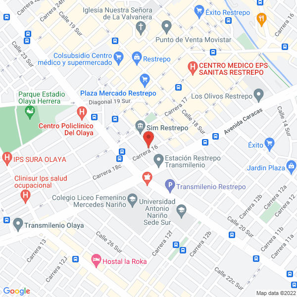 Map of Tornillos Y Resortes La 16