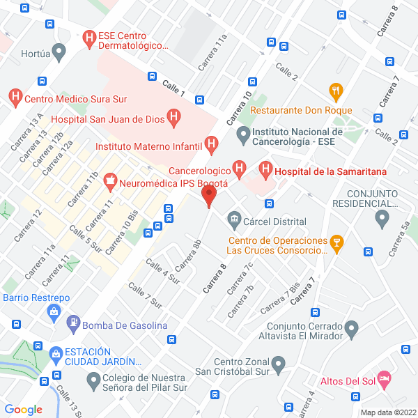 Map of Unidad Residencial Avenida 10A