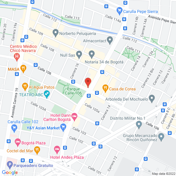 Map of Zielcke Y Cia S En C