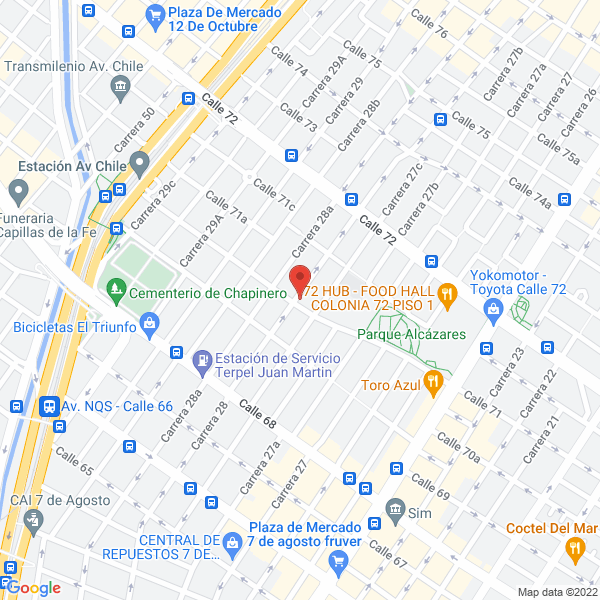 Map of Grupo Empresarial Y Comercial De Colombia Ltda.
