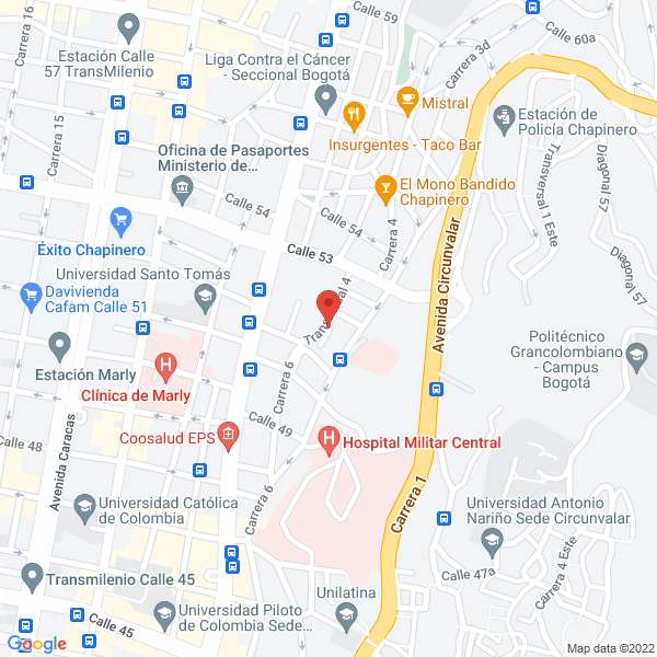 Map of Grupo Gastronómico Bonassera S.A.S.