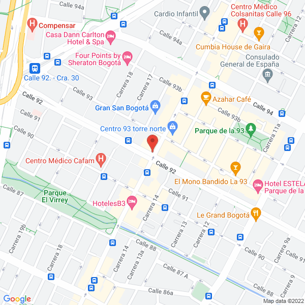 Map of Hacienda 92 S.A.