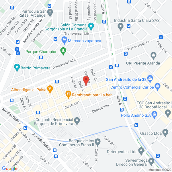Map of Industrias Luvar Limitada En Liquidacion