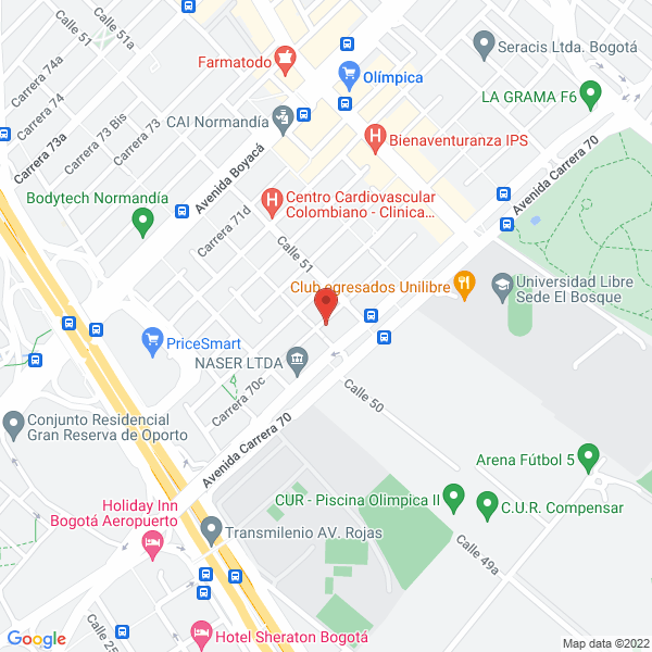 Map of Inversiones Alarcon Mahecha Ltda.