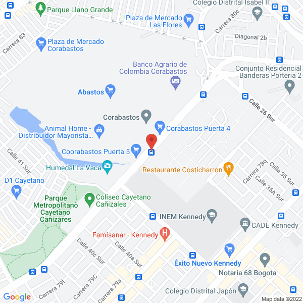 Map of Inversiones Arak & Asociados Ltda