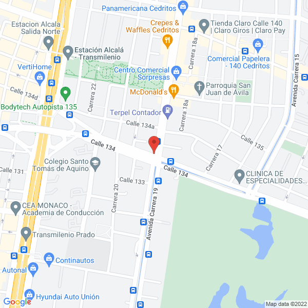 Map of Inversiones Artesia S.A.S.