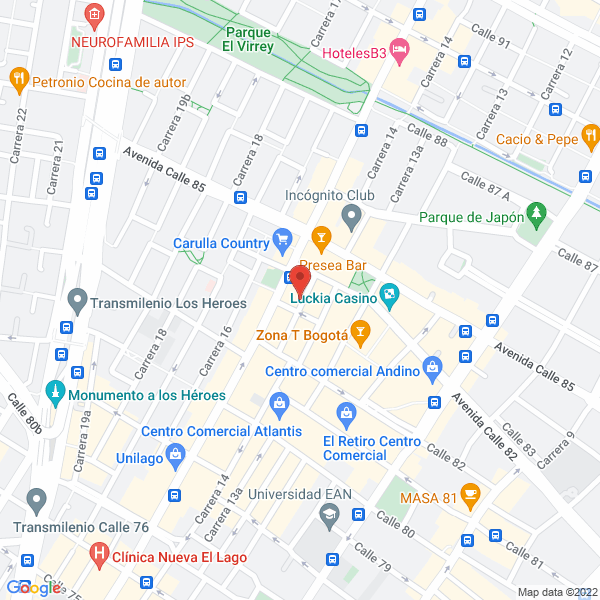 Map of Inversiones Imexa S.A.