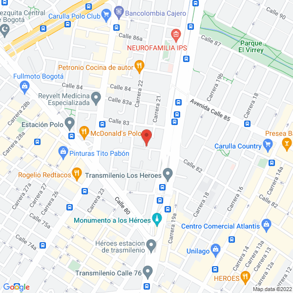 Map of Jesus Antonio Lozano Y Cia Ltda