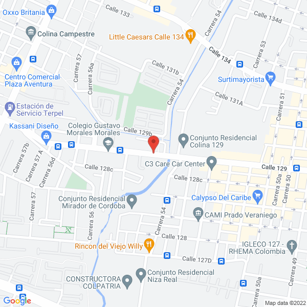 Map of Juan Rivera Arquitecto S.A.S.