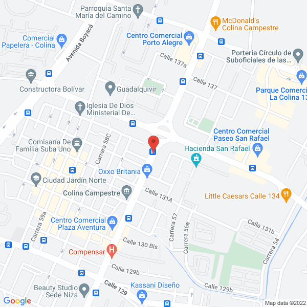 Map of Licores Broadway