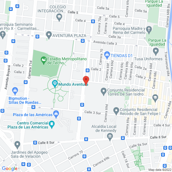 Map of Lifs De Colombia
