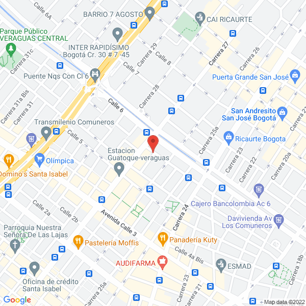 Map of Litografía Y Papelería Uno