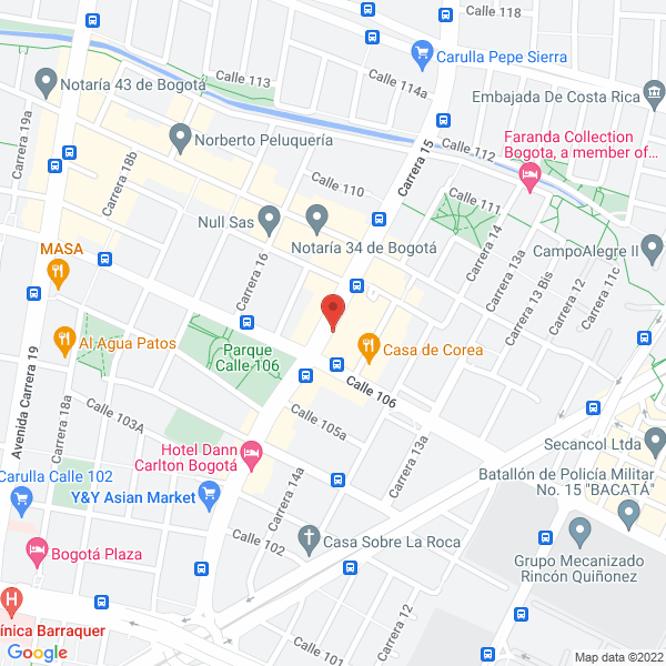 Map of Inmobiliaria Ortegón Asociados Ltda.
