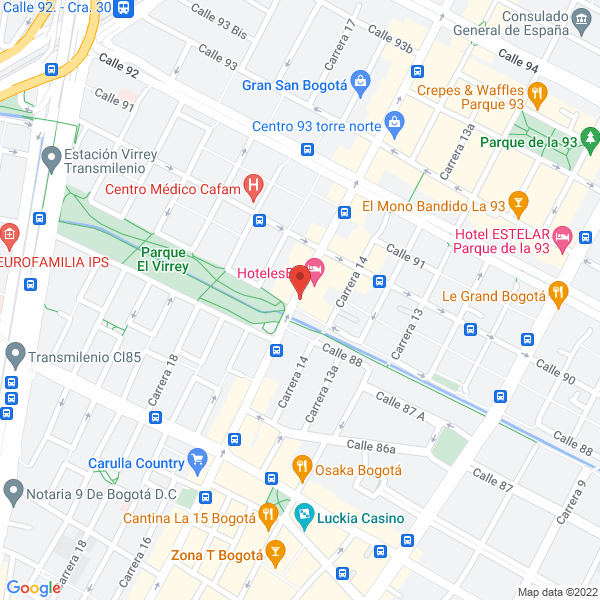 Map of Instituto Americano De Oftalmología Ltda.
