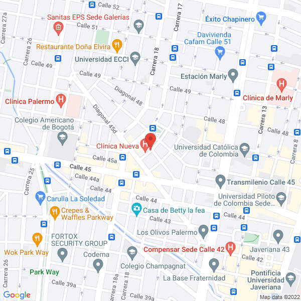 Map of Instituto De Enfermedades Digestivas Ltda.