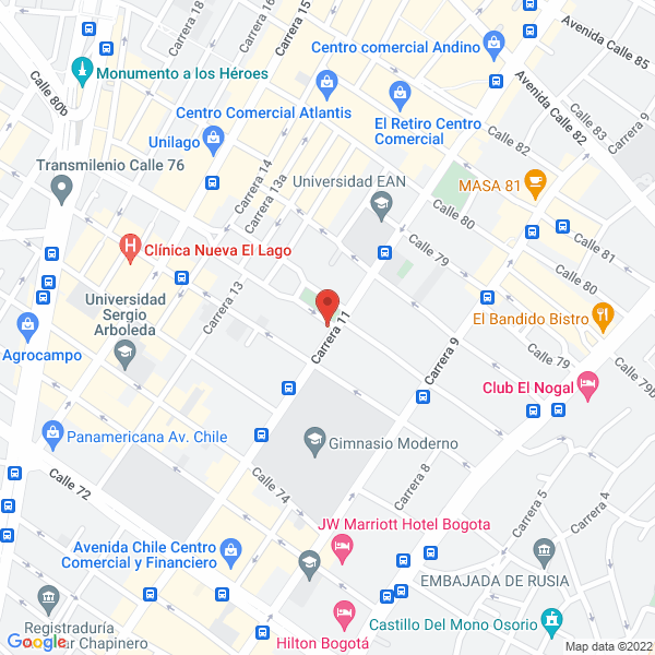 Map of Jaime Cabrera B. Y Abogados Asociados Sas