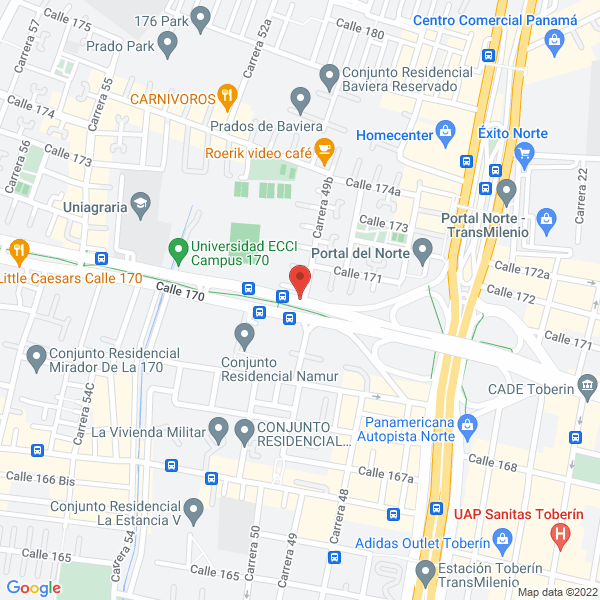 Map of La Chispa Olímpica