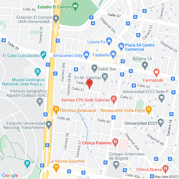 Map of Los Guaritos Bar