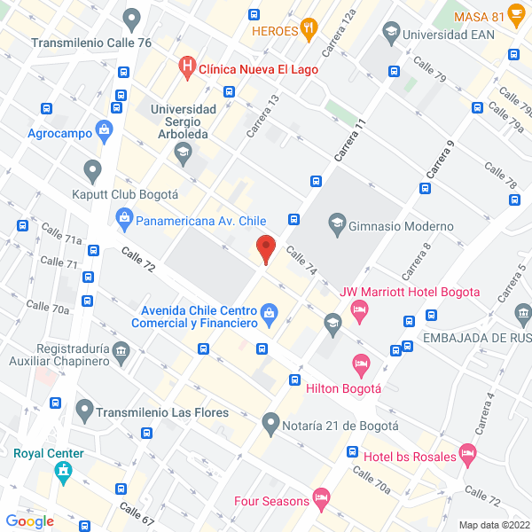 Map of Márquez Moreno Consultores Ltda.