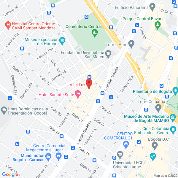 Map of Motel Nueva Irlanda