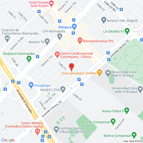 Map of O C Ingenieros S.A.S.
