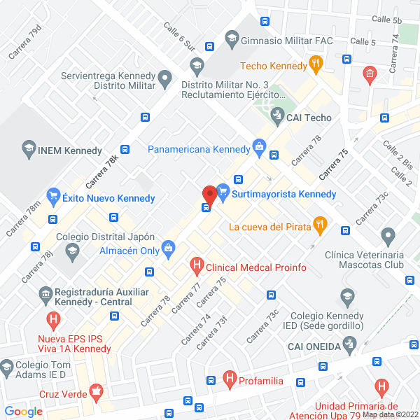 Map of Panadería Sandoria 2