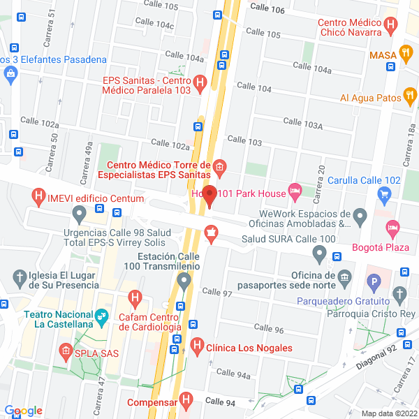 Map of Lopez Castaño Ospina L C O Ltda. Agencia De Seguros