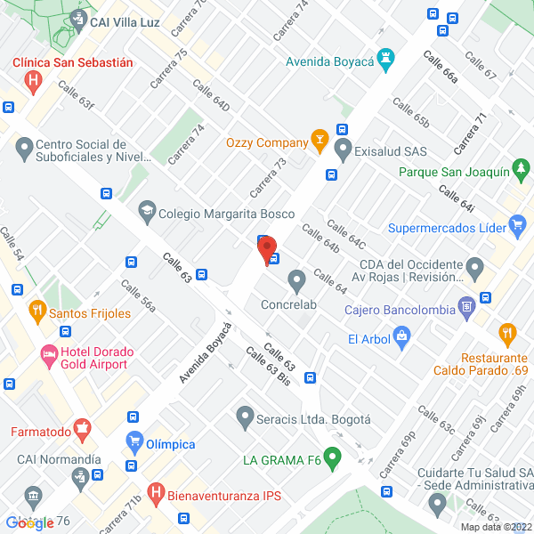 Map of Motoflash Mensajería
