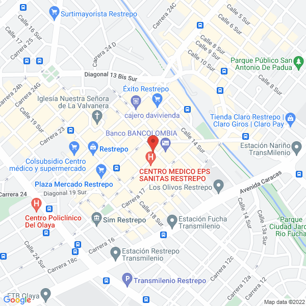 Map of Nuestra Red