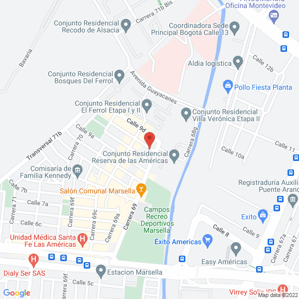 Map of Papeleria Y Comercializadora Express S.A.S.
