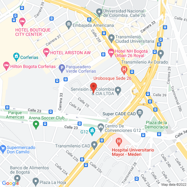 Map of Patentes Marcas Y Registros S.A. Patmar S.A.