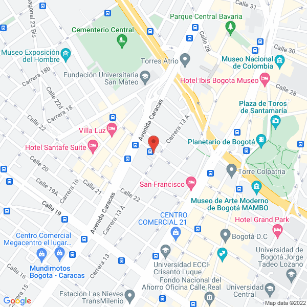 Map of Pizzeria Donde Litro