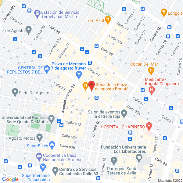 Map of Pizzeros Del Norte