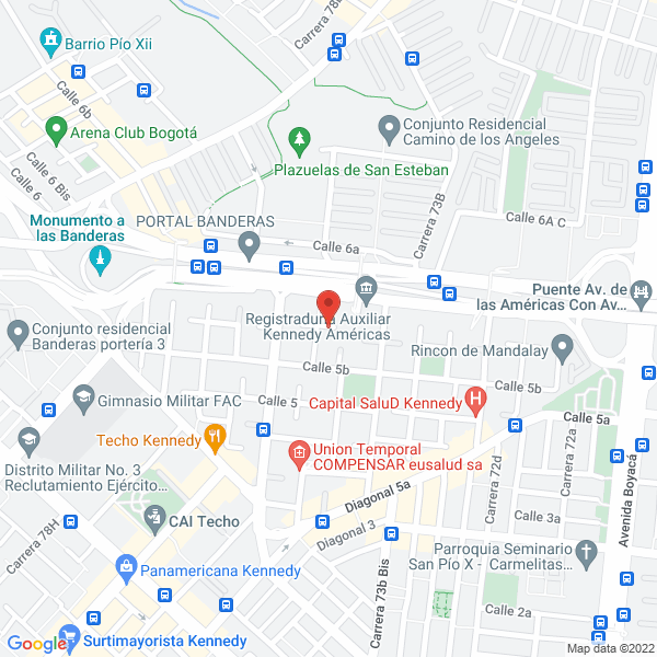 Map of Planet Courrier Ltda.