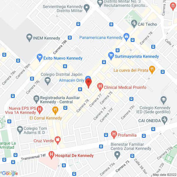 Map of Policlínico Santa Mónica