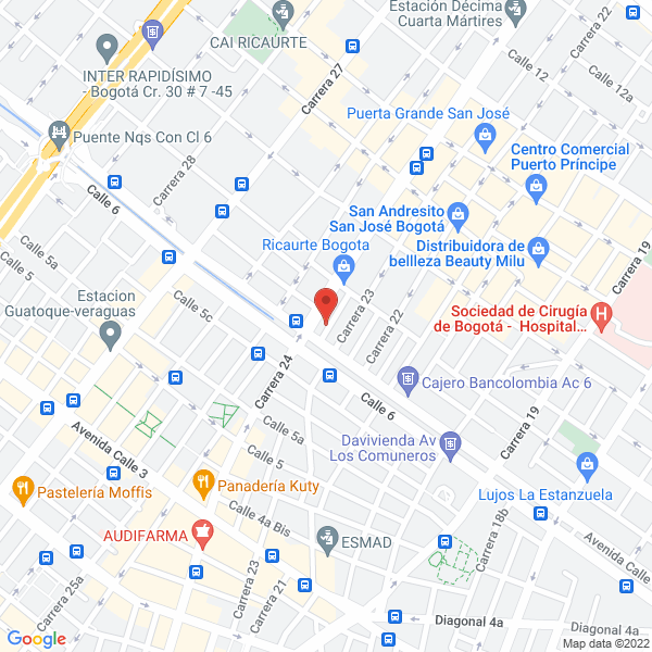 Map of Portes De Colombia Ltda.