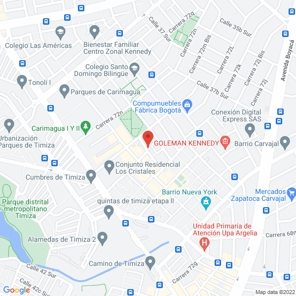 Map of Pizzería Los Genios De La Pizza