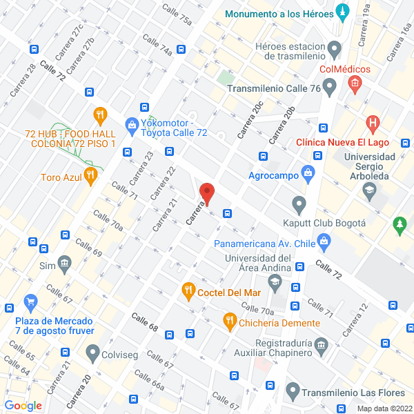Map of Asociación Administradora Hotelera Eventos Y R