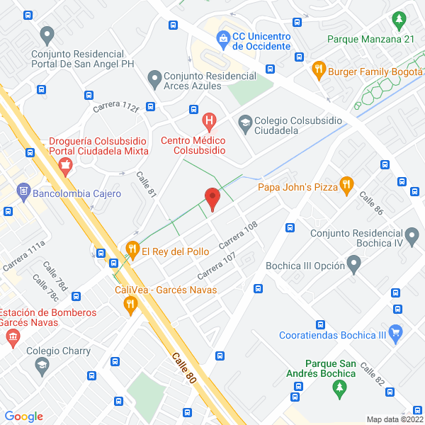 Map of Jegro Y Cía. In. S.A.S.