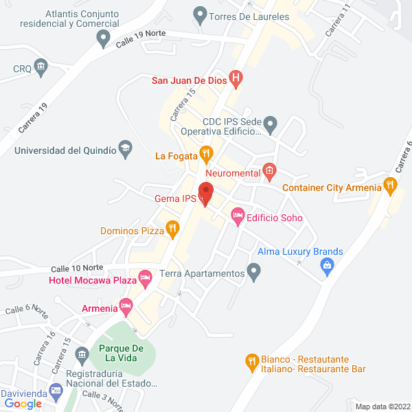 Map of Gema I.P.S. Gestión Y Manejo En Salud