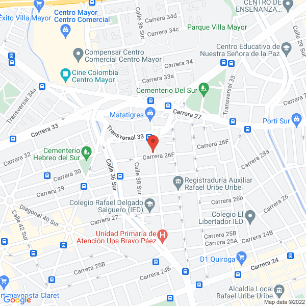 Map of Centro De Belleza Integral Salud Sas