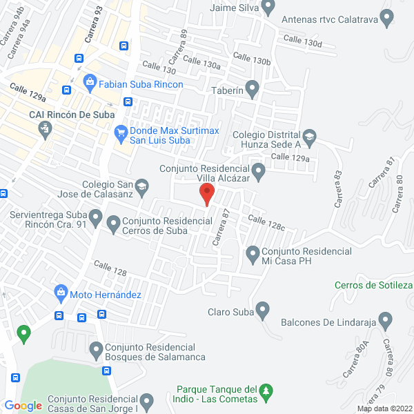 Map of Julio Ernesto Carvajal Salinas