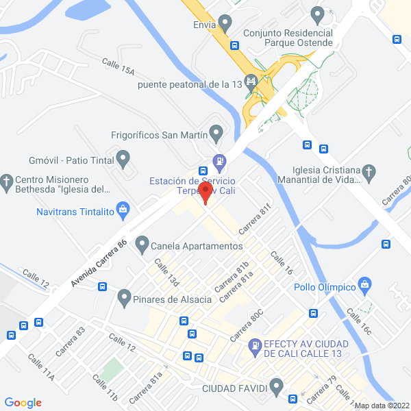 Map of Jorge Eliecer Castelblanco Alfonso
