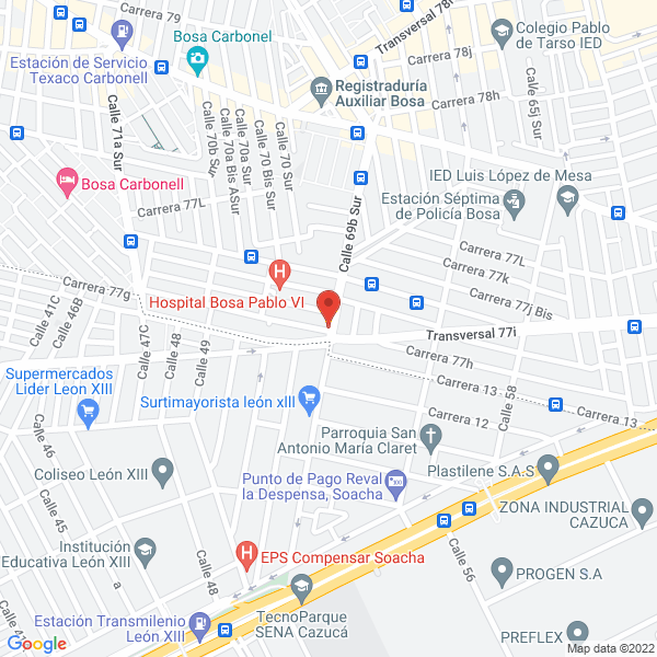 Map of Oswaldo Castellanos Fontecha