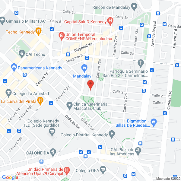 Map of Javier Antonio Cely Santisteban
