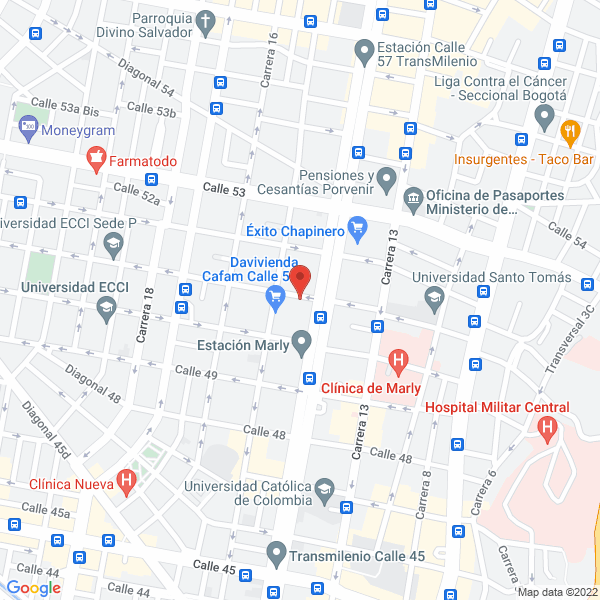 Map of Juan Pablo Diaz Acosta