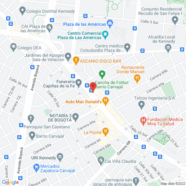 Map of Carlos Diaz Olarte