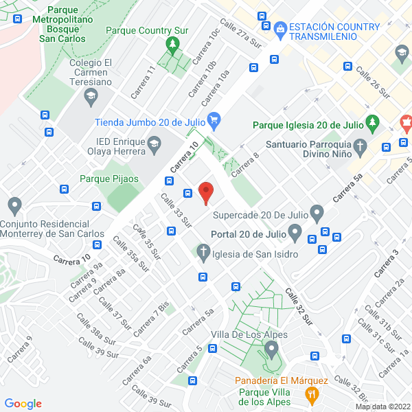 Map of Rosa Yolanda Estupiñan Fonseca