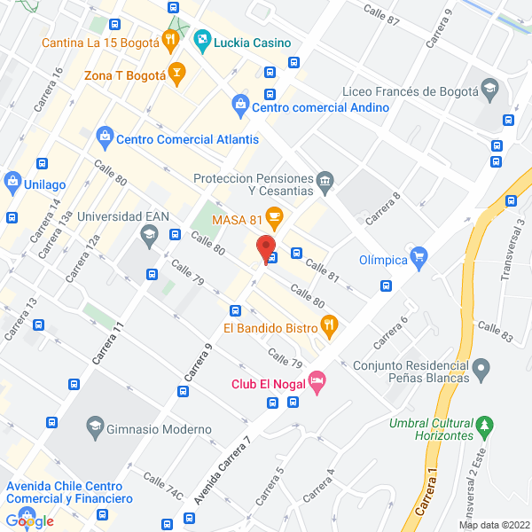 Map of Cigarrería Diana.